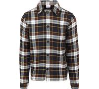 Knowledge Cotton Apparel Überhemd Dunkelblau Kariert - Größe M Blau M