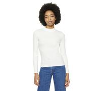 Knowledge Cotton High Neck Rib Blouse W - Langarmshirt - Damen M White