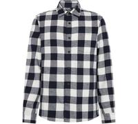 KnowledgeCotton Apparel - Regular Fit Checkered Flannel - Hemd, Gr. M, grau (BlueCheck)