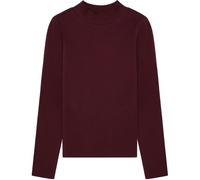 KNOWLEDGE COTTON Organic cotton High Neck Rib Blouse GOTS Damen | 1281 FIG | XS