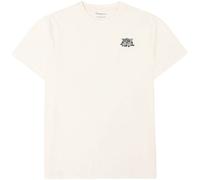 KnowledgeCotton Apparel - S/S Heavy Single Owl Emb. At Chest - T-Shirt, Gr. XL, weiß (Egret)