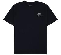 KNOWLEDGE COTTON Regenerative Organic Cotton Chest Embroidery T-Shirt GOTS Herren | 1412 NIGHT SKY | XL