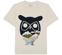 KNOWLEDGE COTTON Regenerative Organic Cotton Front Print T-Shirt GOTS Herren | 1387 EGRET | XL