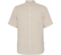 Knowledge Cotton Apparel - Atmungsaktives Leinenhemd - Regular Linen Short Sleeve Shirt Yarndyed - Light Feather Gray für Herren aus Baumwolle - Größe Beige M
