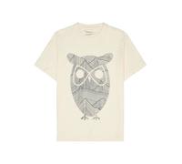 KNOWLEDGE COTTON Regular single jersey mountain owl printed T-Shirt Herren / 1387 EGRET / XL