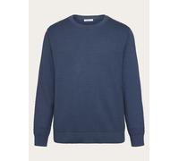 KNOWLEDGE COTTON VAGAN regular bubble knit crew neck- Regenerative Organic Certif Herren | 1226 VINTAGE INDIGO | XL