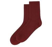 KnowledgeCotton Apparel 1-Pack Socken CABLE Strukturstrick aus Bio-Baumwolle und recyceltem Polyester rot (fired-brick) 35-38