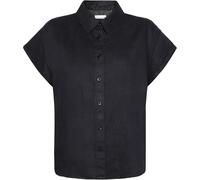 KnowledgeCotton Apparel - Women's Aster Fold Up S/S - Bluse, Gr. M, schwarz (BlackJet)