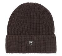 KnowledgeCotton Apparel Beanie Baumwollmütze, Chocolate Plum Schokobraun