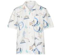 KnowledgeCotton Apparel Bedrucktes Kurzarm-Hemd White M