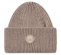 KnowledgeCotton Apparel Big Rib Beanie-Mütze aus Lammwolle Kelp Melange O/S