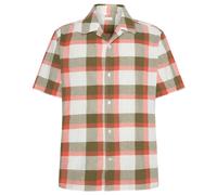 KnowledgeCotton Apparel - Boxed Fit S/S Checkered Shirt - Hemd, Gr. S, rosa (Beigecheck)