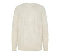 KnowledgeCotton Apparel Cable Knit Strickpullover aus Bio-Baumwolle ROC/GOTS/Vegan weiß (egret) S