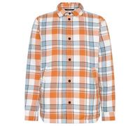 KnowledgeCotton Apparel - Checked Loose Fit Padded Overshirt - Hemd, Gr. S, grau (OrangeCheck)