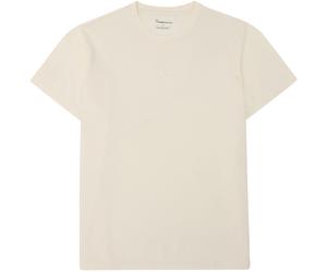 KnowledgeCotton Apparel Chest Embroidery Herren T-Shirts weiss Größe M Lifestyle Hautfreundlich