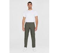 KnowledgeCotton Apparel Chinohose CHUCK aus Bio-Leinen Grün (Burned Olive) 32/32