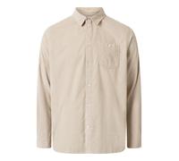 KnowledgeCotton Apparel Cord Hemd - Baby cord custom fit shirt - aus Bio-Baumwolle Beige (light-feathery-gray) XL