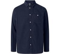 KnowledgeCotton Apparel Cord Hemd - Baby cord custom fit shirt - aus Bio-Baumwolle blau (total eclipse) XL