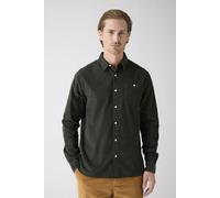 KnowledgeCotton Apparel Cord Hemd - Baby cord custom fit shirt - aus Bio-Baumwolle Grün (Forrest Night) XL