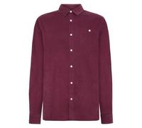 KnowledgeCotton Apparel Cord Hemd - Baby cord custom fit shirt - aus Bio-Baumwolle Rot (fig) XL
