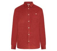 KnowledgeCotton Apparel Cord Hemd - Baby cord custom fit shirt - aus Bio-Baumwolle Rot (fired brick) XL