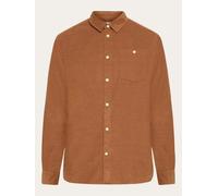 KnowledgeCotton Apparel Cordhemd - Baby Cord Shirt - GOTS/Vegan Braun (Dachshund) XL