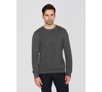 KnowledgeCotton Apparel Crewneck Strickpullover VAGN aus Bio-Baumwolle - ROC/GOTS/Vegan grau dark grey (melange) S