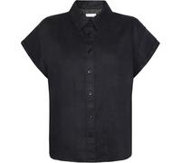 KnowledgeCotton Apparel Linen Short Sleeved Shirt Women black - Größe S