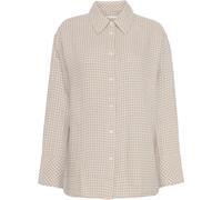 KnowledgeCotton Apparel Damen Double Layer Cuffed Bluse (Größe L, beige)