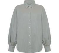 KnowledgeCotton Apparel Damen Fisbone Flanel Balloon Arms Bluse (Größe L, braun)