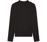 KNOWLEDGE COTTON Organic cotton High Neck Rib Blouse GOTS Damen | 1487 CHOCOLATE TORTE |