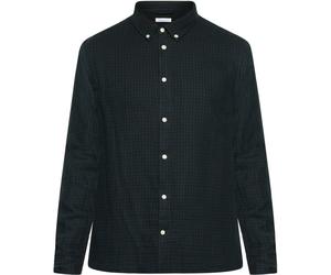 KnowledgeCotton Apparel Double Layer Checkered Shirt green check - Größe L