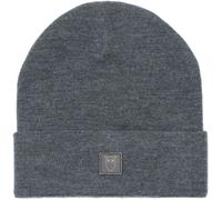 KnowledgeCotton Apparel Double Layer Wool Beanie dark gray melange - Größe One size