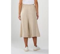 KnowledgeCotton Apparel EVE Culotte hohe Leinen-Shorts - GOTS/Vegan beige (yarndyed-light-feather-gray) XL