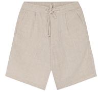 KnowledgeCotton Apparel - Fig lockere Leinen Shorts GOTS/Vegan Herren yarndyed light feather gray