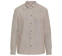 KnowledgeCotton Apparel Herren Regular Fit Heavy Twill Flannel Hemd (Größe XL, beige)