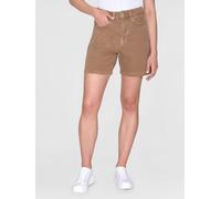 KnowledgeCotton Apparel GALE gerade Mid-Rise Twill 5-Pocket-Shorts - GOTS/Vegan braun (tiramisu) 31