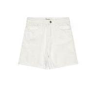 KnowledgeCotton Apparel GALE gerade Mid-Rise Twill 5-Pocket-Shorts - GOTS/Vegan weiss (egret) 26