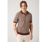 KnowledgeCotton Apparel Polo-Shirt aus Strick Schokolade - Größe XL Braun XL