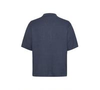 KnowledgeCotton Apparel Gestricktes Poloshirt im Boxy-Fit aus Biobaumwolle vintage indigo M