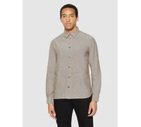 KnowledgeCotton Apparel Heavy Twill Flannel Hemd Regular Fit aus Bio-Baumwolle hellbraun (demitasse) L