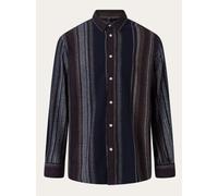 KnowledgeCotton Apparel - Hemd Loose Fit Double Layer Striped Shirt Blau (Muli Color Stripe) S