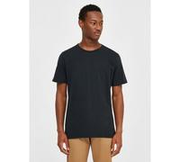 KnowledgeCotton Apparel Herren Basic Tee "AGNAR" - GOTS/Vegan Jet Black (Schwarz) L