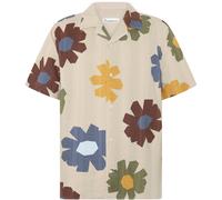 KnowledgeCotton Apparel Herren Box Fit Aop Slub Hemd (Größe L, beige)