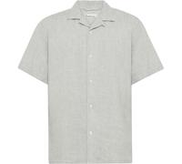 KnowledgeCotton Apparel - Box S/S Linen Shirt - Hemd, Gr. M, grau (UltimateGrey/Yarndyed)
