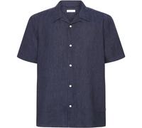 KnowledgeCotton Apparel Herren Box Linen Hemd (Größe S, blau)