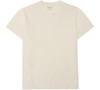 KnowledgeCotton Apparel - Regenerative Organic Cotton Chest Embroidery II - T-Shirt, Gr. M, beige (Egret)