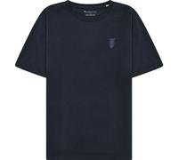 KnowledgeCotton Apparel - Regenerative Organic Cotton Chest Embroidery - T-Shirt, Gr. XXL, blau (TotalEclipse)