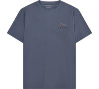 KnowledgeCotton Apparel - Regenerative Organic Cotton Chest Print T-Shirt - T-Shirt, Gr. XL, blau (VintageIndigo)