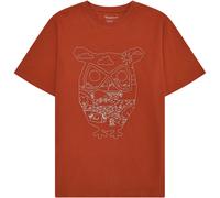 KnowledgeCotton Apparel Herren Front Print T-Shirt (Größe S, rot)
